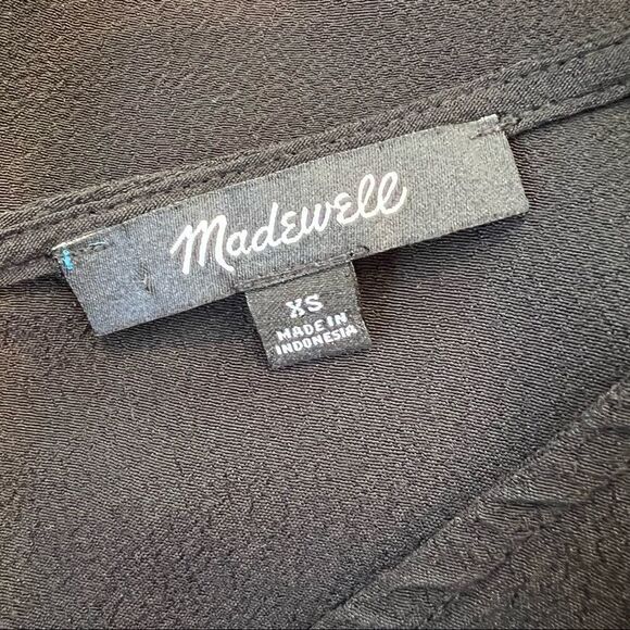 Madewell Studio Silk Ruffle-Hem Black size S - Picture 7 of 10